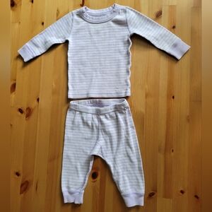 Hanna Andersson Pajamas - Lavender Stripes 6-12 months $10
